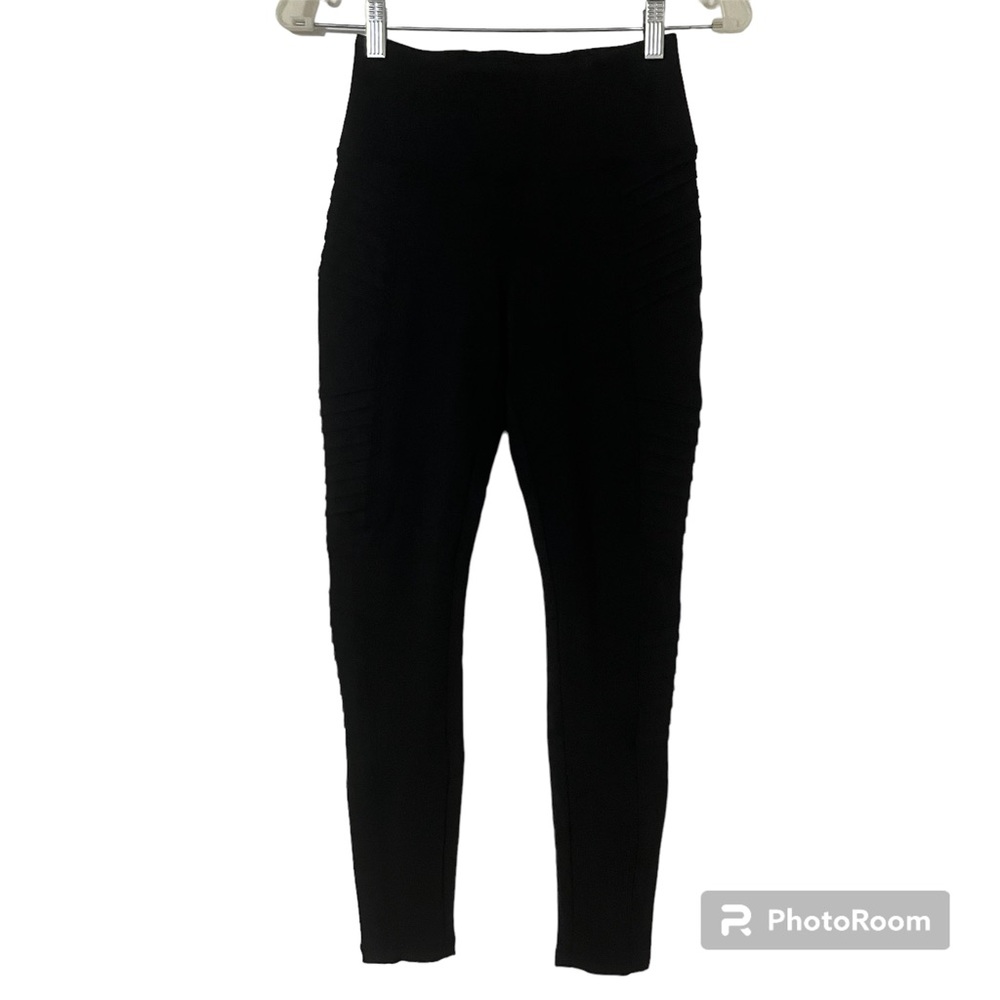 NWT ATHLETA Delancey Moto Tight BLACK - Picture 2 of 8